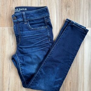 American Eagle Outfitters Women's Deep Blue Skinny Jeans